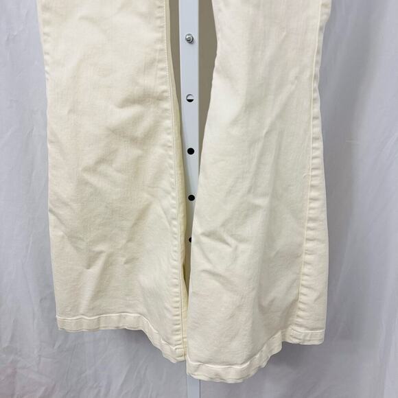 Free People Venice Beach Flare Pants Worn White Size 29x32 - Picture 10 of 14
